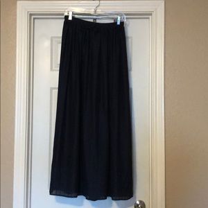 Madewell navy maxi skirt